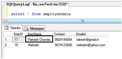 Record Update and Delete in SQL